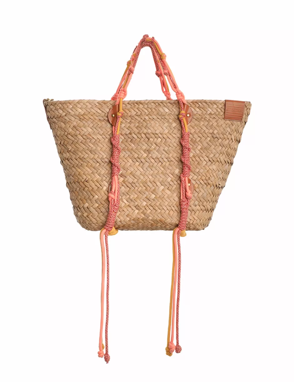 ZIMMERMANN Accessories | Bags<Large Macrame Basket Coral Multi