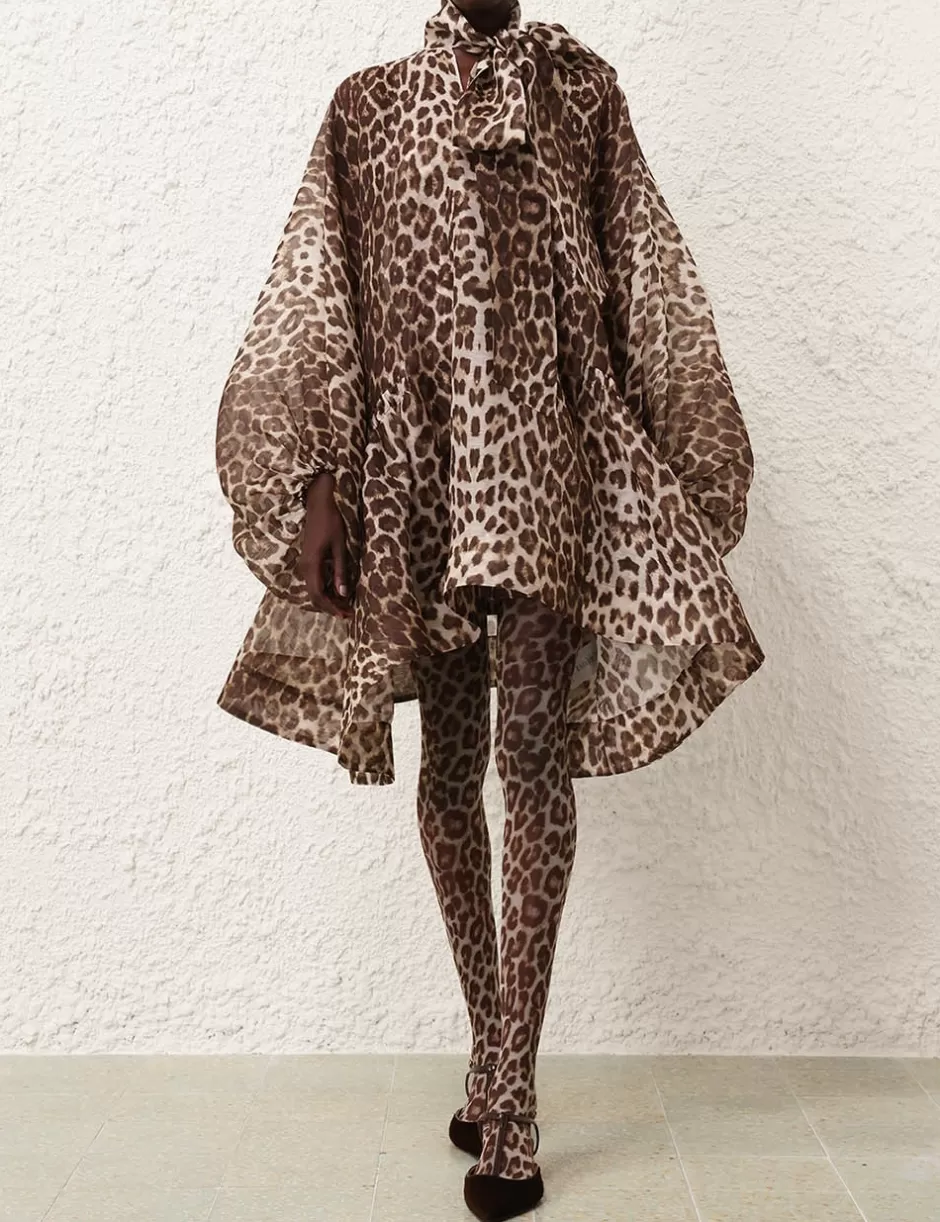 ZIMMERMANN Accessories<Leopard Print Tights Chocolate Leopard