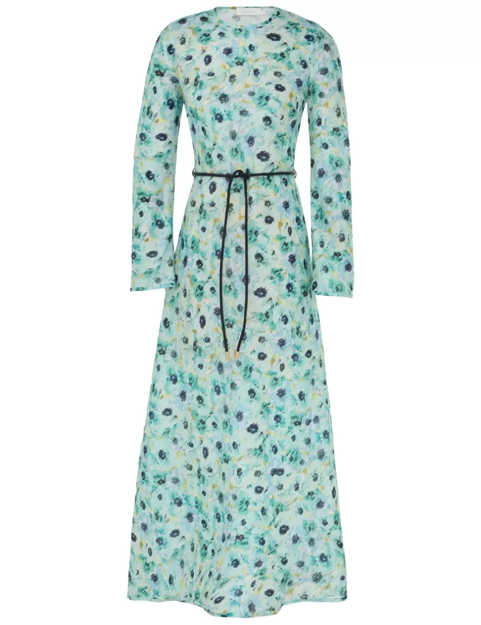 ZIMMERMANN Dresses & Coverups | Clothing<Lightburst Bias Long Dress Aqua Floral