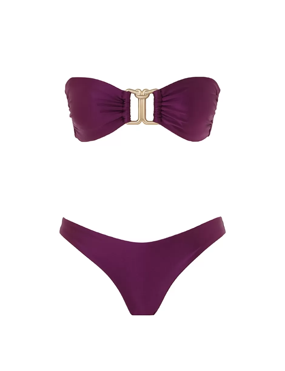 ZIMMERMANN Bikinis<Lightburst Knot Trim Bikini Violet