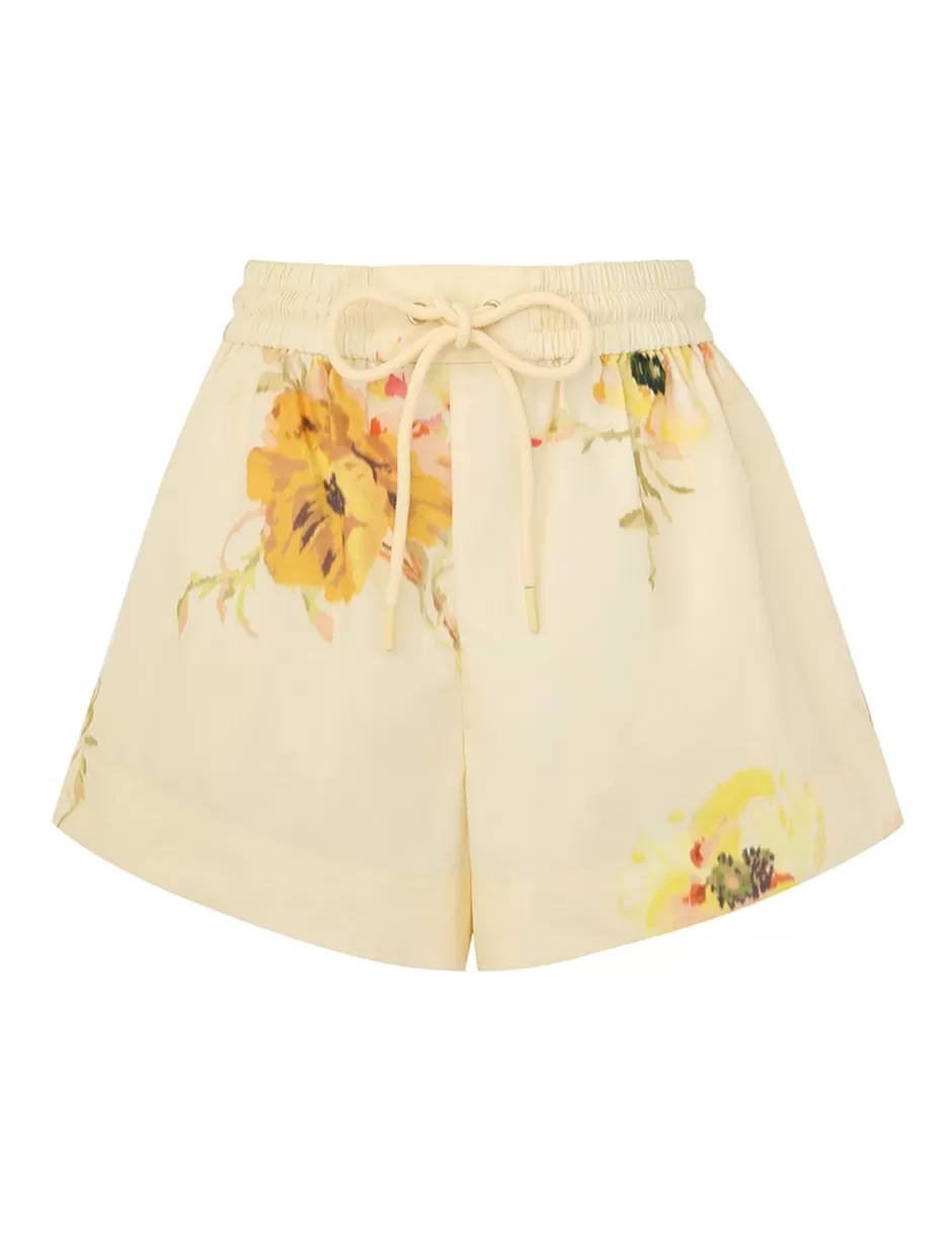 ZIMMERMANN Clothing | Shorts & Pants<Lightburst Relaxed Short Yellow Floral