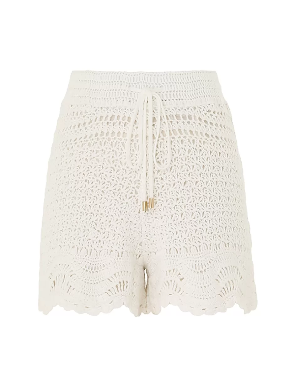 ZIMMERMANN Clothing | Shorts & Pants<Lightburst Textured Shorts Ivory