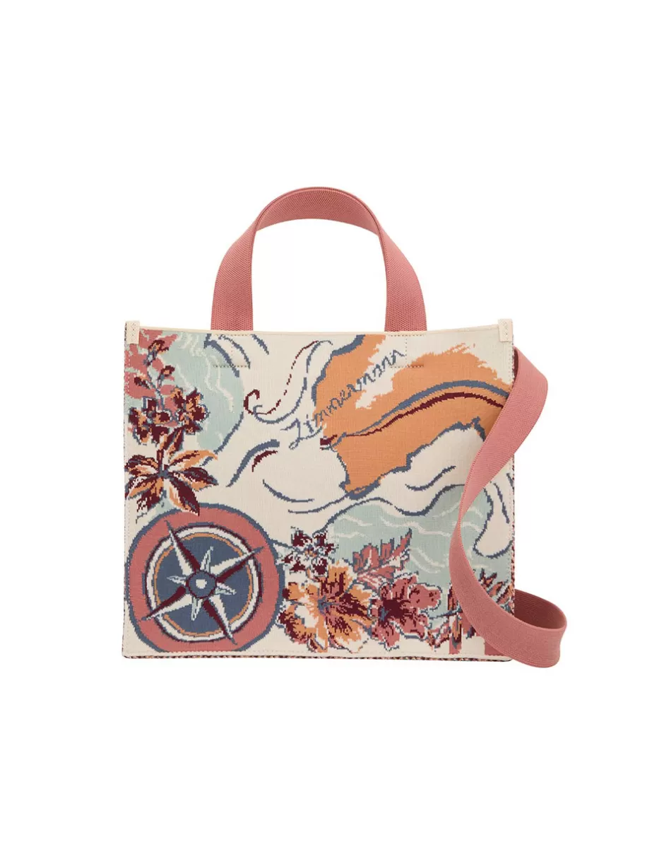 ZIMMERMANN Accessories | Bags<Medium Jacquard Tote Nautical Map