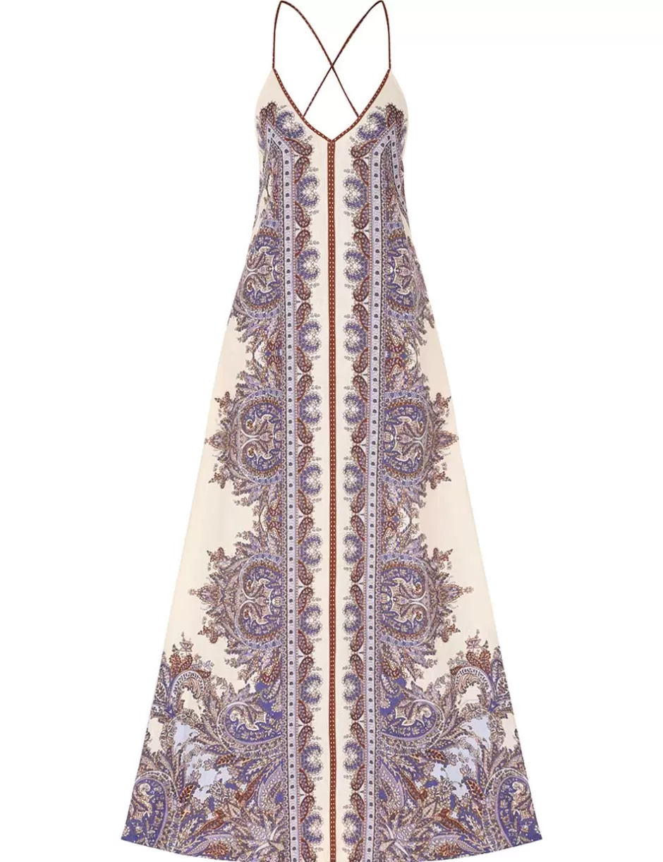 ZIMMERMANN Clothing | Dresses & Coverups<Ottie A-line Maxi Dress Purple Paisley