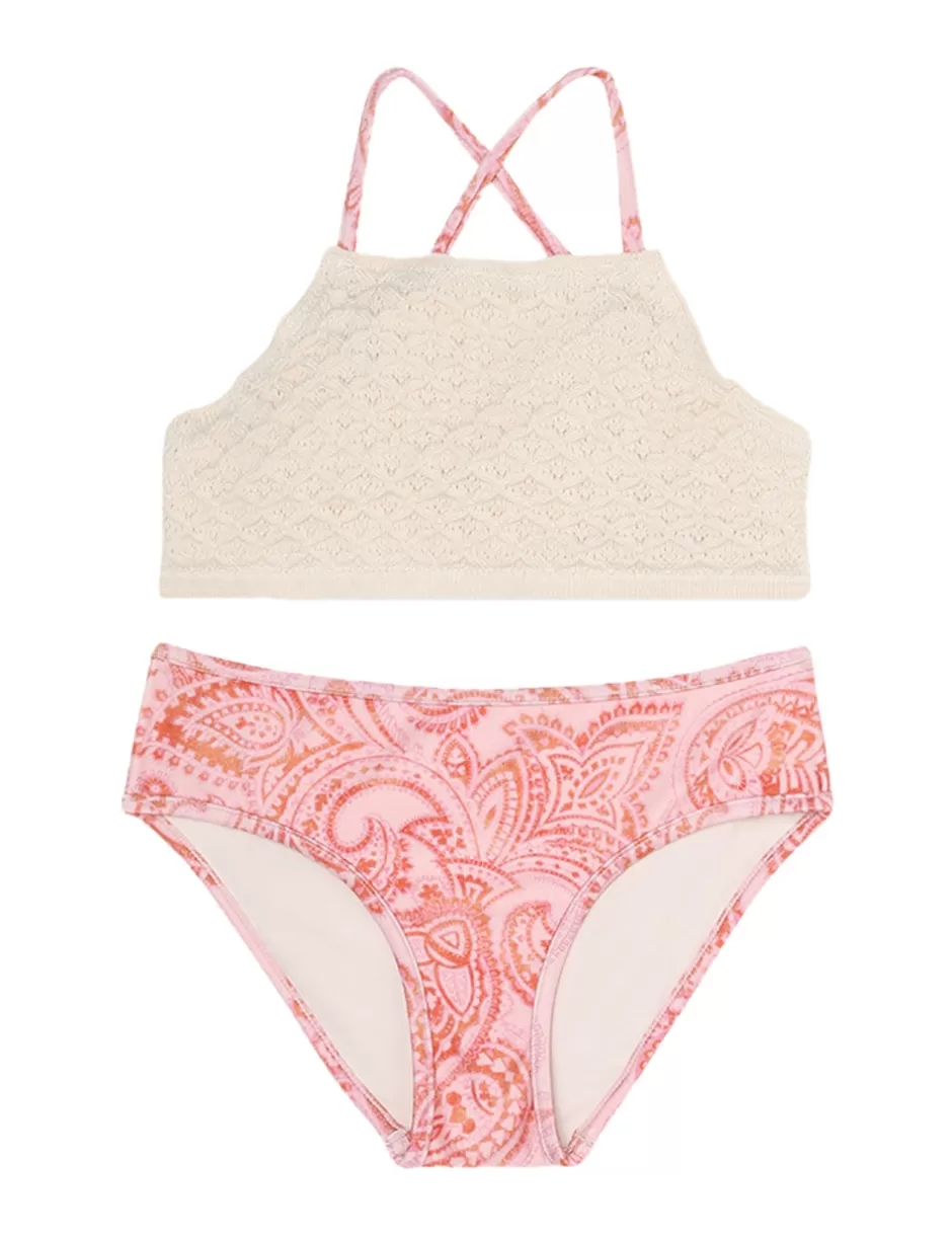 ZIMMERMANN Kids | Swimwear<Ottie Crochet Bikini Pink Paisley