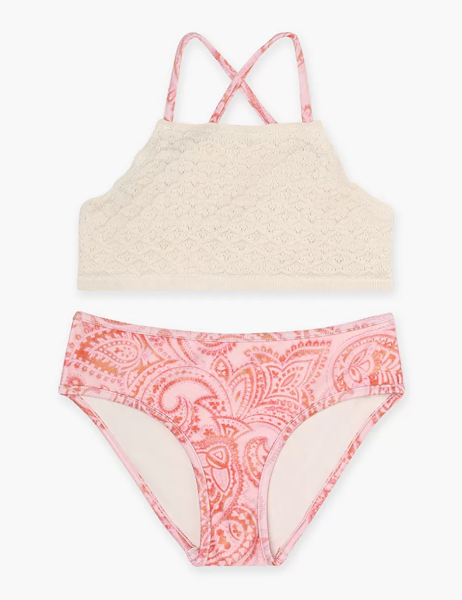 ZIMMERMANN Kids | Swimwear<Ottie Crochet Bikini Pink Paisley