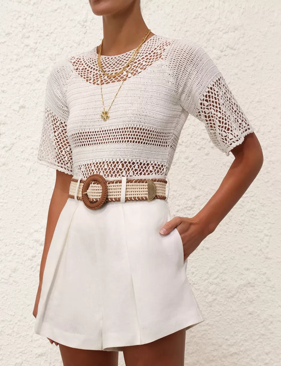 ZIMMERMANN Clothing | Tops<Ottie Crochet Top Ivory