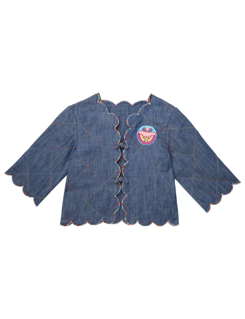 ZIMMERMANN Kids | Clothing<Ottie Denim Jacket Blue Lagoon