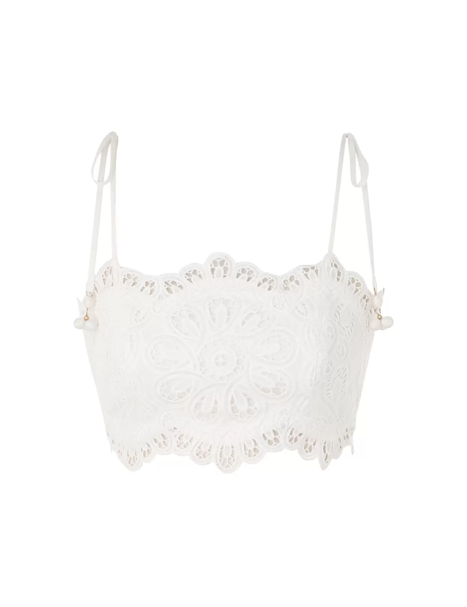 ZIMMERMANN Clothing | Tops<Ottie Embroidered Bodice Ivory