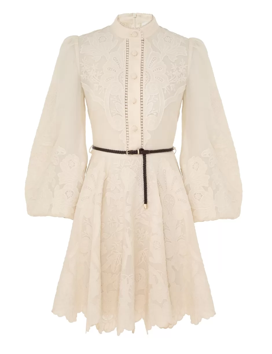 ZIMMERMANN Clothing | Dresses & Coverups<Ottie Embroidered Mini Dress Cream