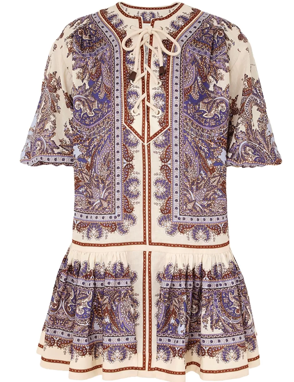 ZIMMERMANN Clothing | Dresses & Coverups<Ottie Eyelet Mini Dress Purple Paisley