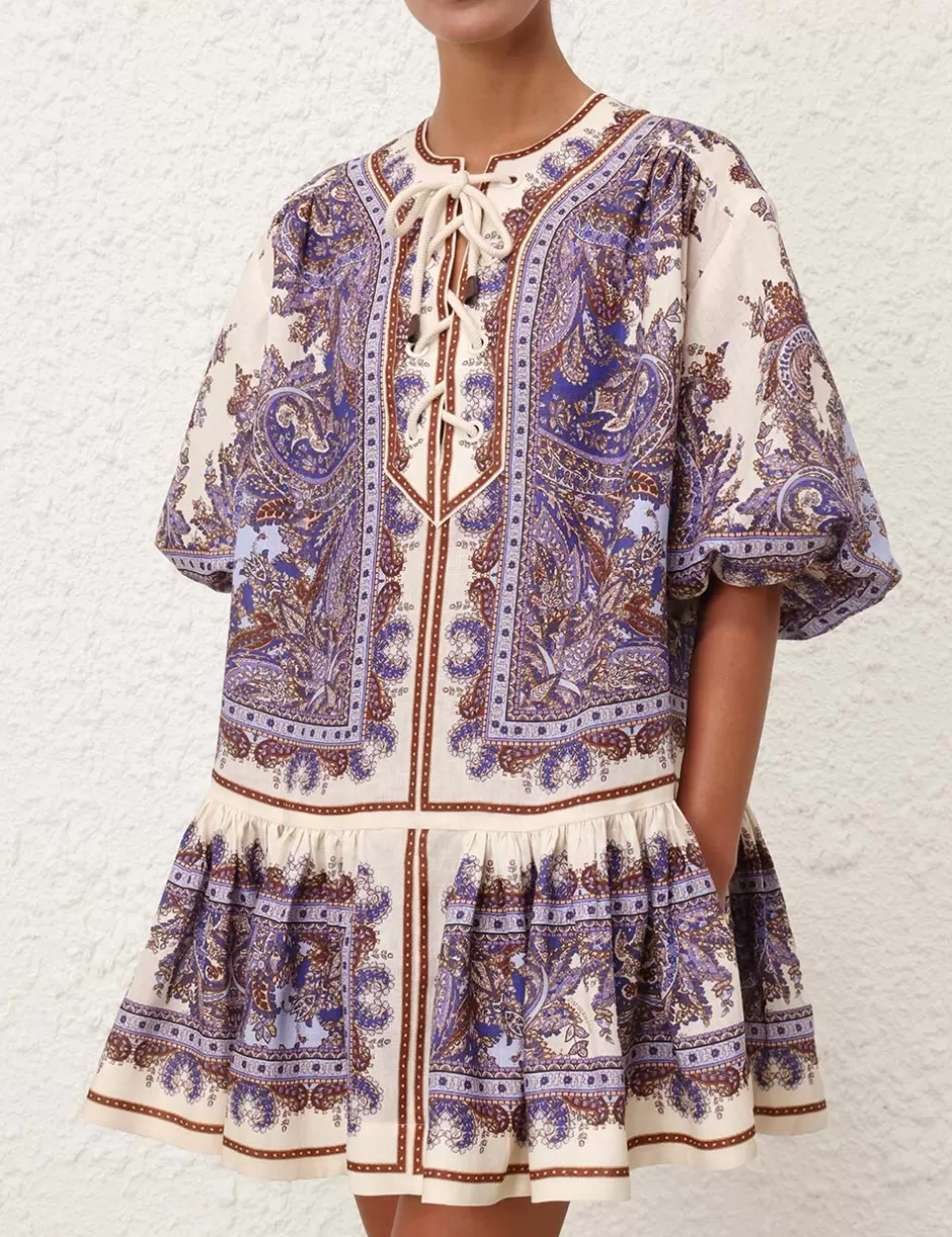 ZIMMERMANN Clothing | Dresses & Coverups<Ottie Eyelet Mini Dress Purple Paisley