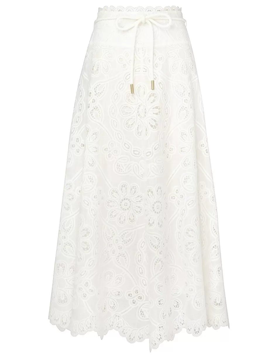 ZIMMERMANN Clothing | Skirts<Ottie Flared Skirt Ivory