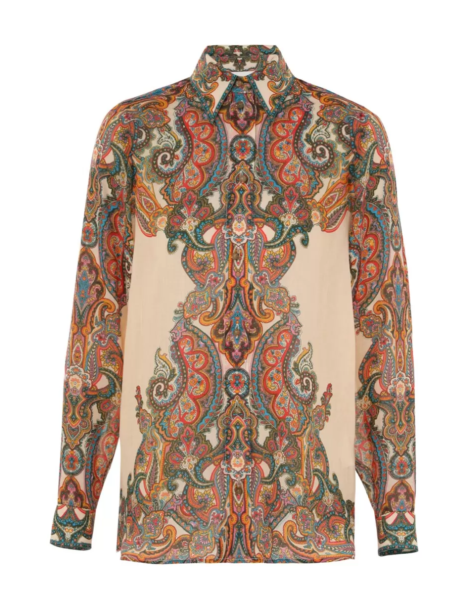 ZIMMERMANN Clothing | Tops<Ottie Oversized Shirt Multi Paisley