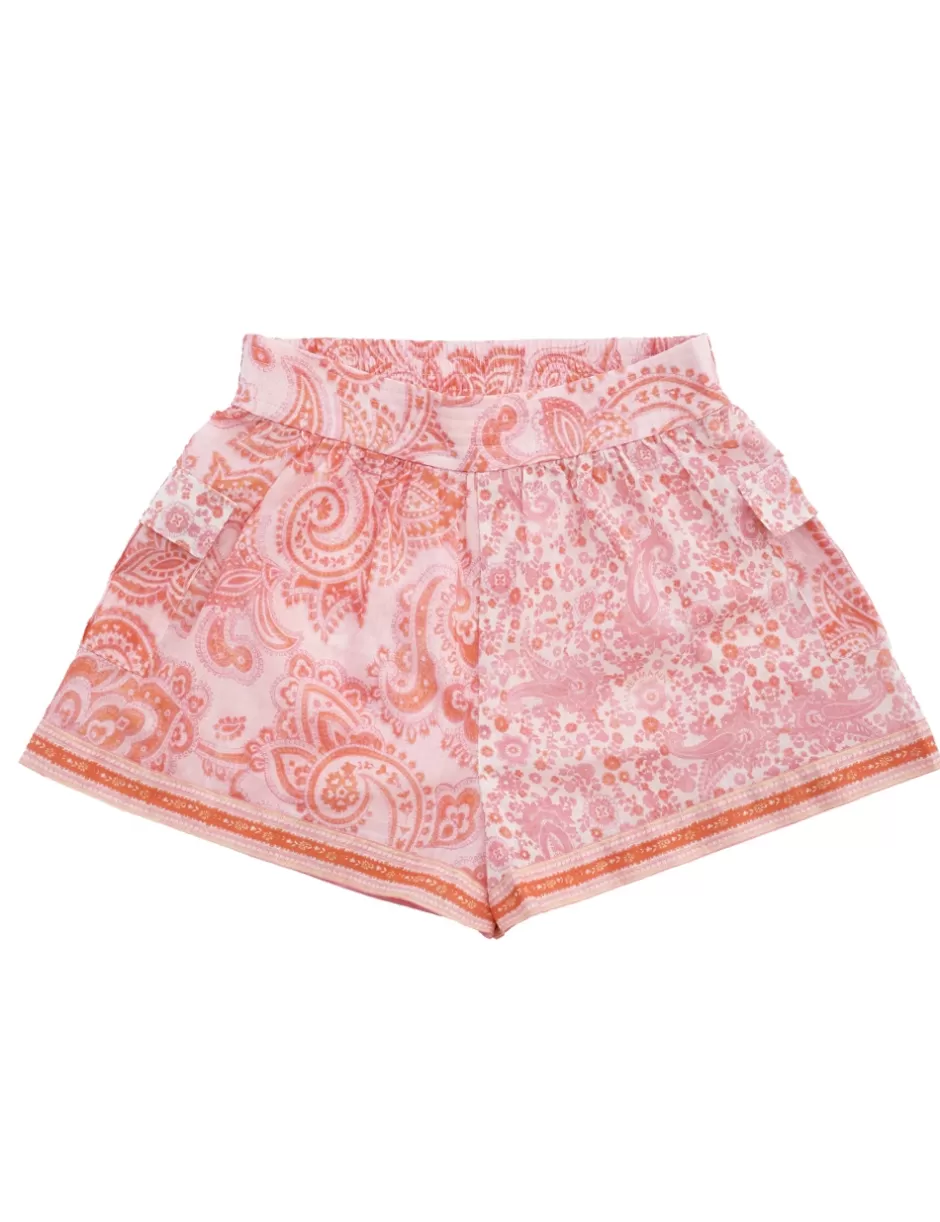 ZIMMERMANN Kids | Clothing<Ottie Pocket Short Pink Paisley