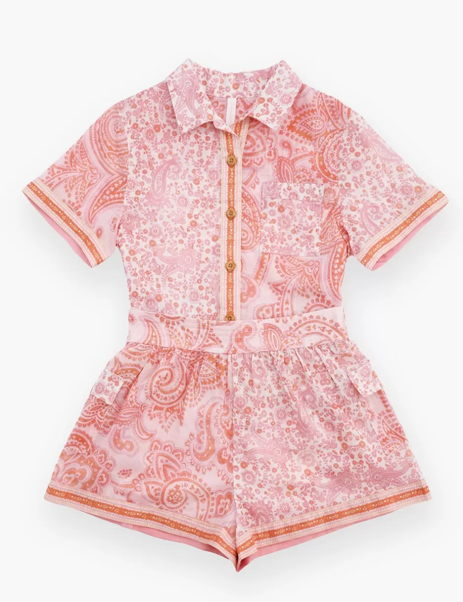 ZIMMERMANN Kids | Clothing<Ottie Pocket Short Pink Paisley