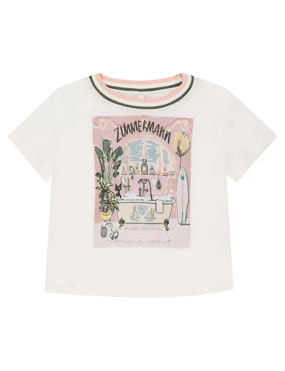 ZIMMERMANN Kids | Clothing<Ottie Printed Kids Tee Ivory