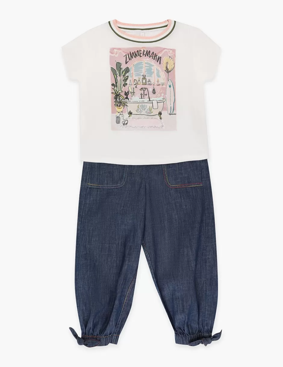 ZIMMERMANN Kids | Clothing<Ottie Printed Kids Tee Ivory