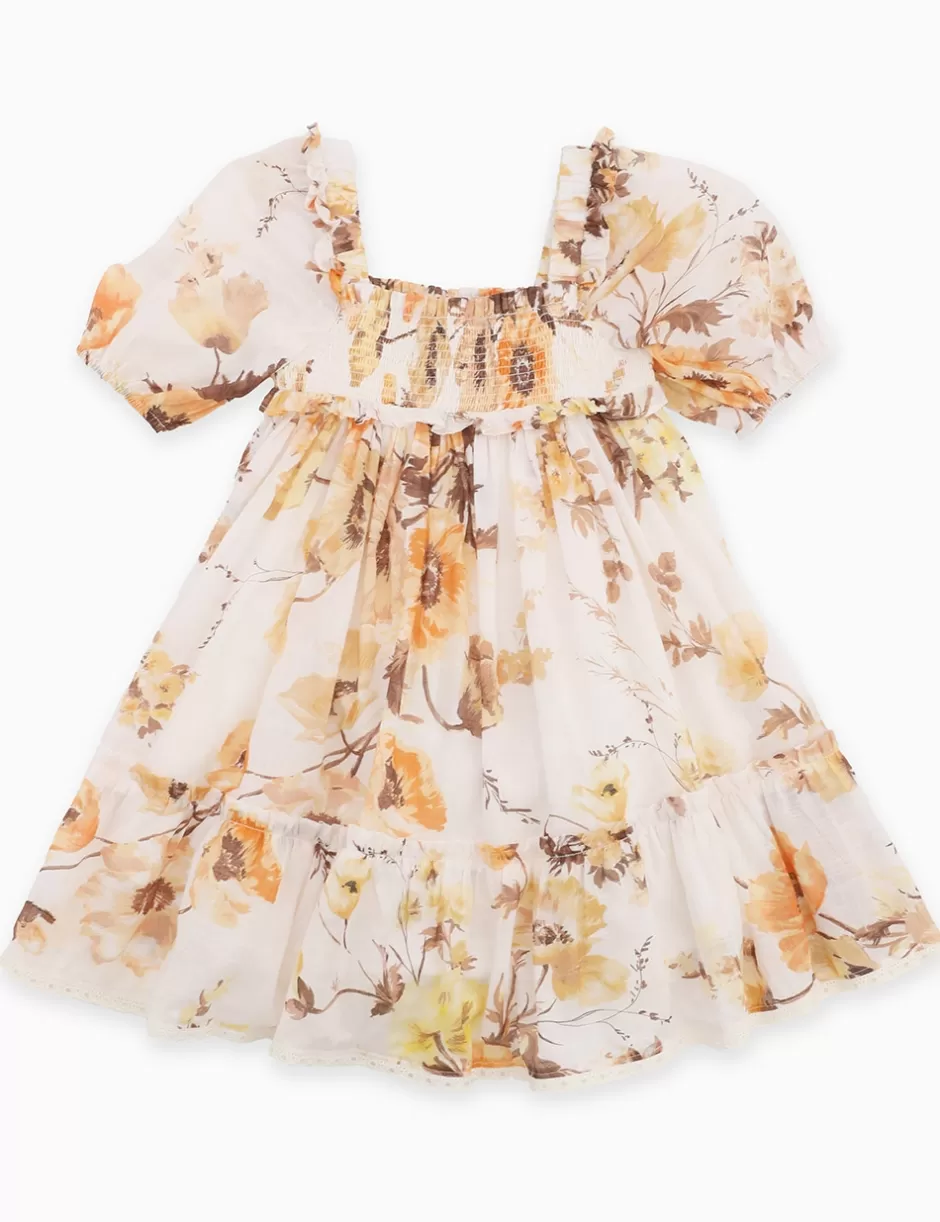 ZIMMERMANN Kids | Clothing<Ottie Puff Sleeve Dress Orange Floral