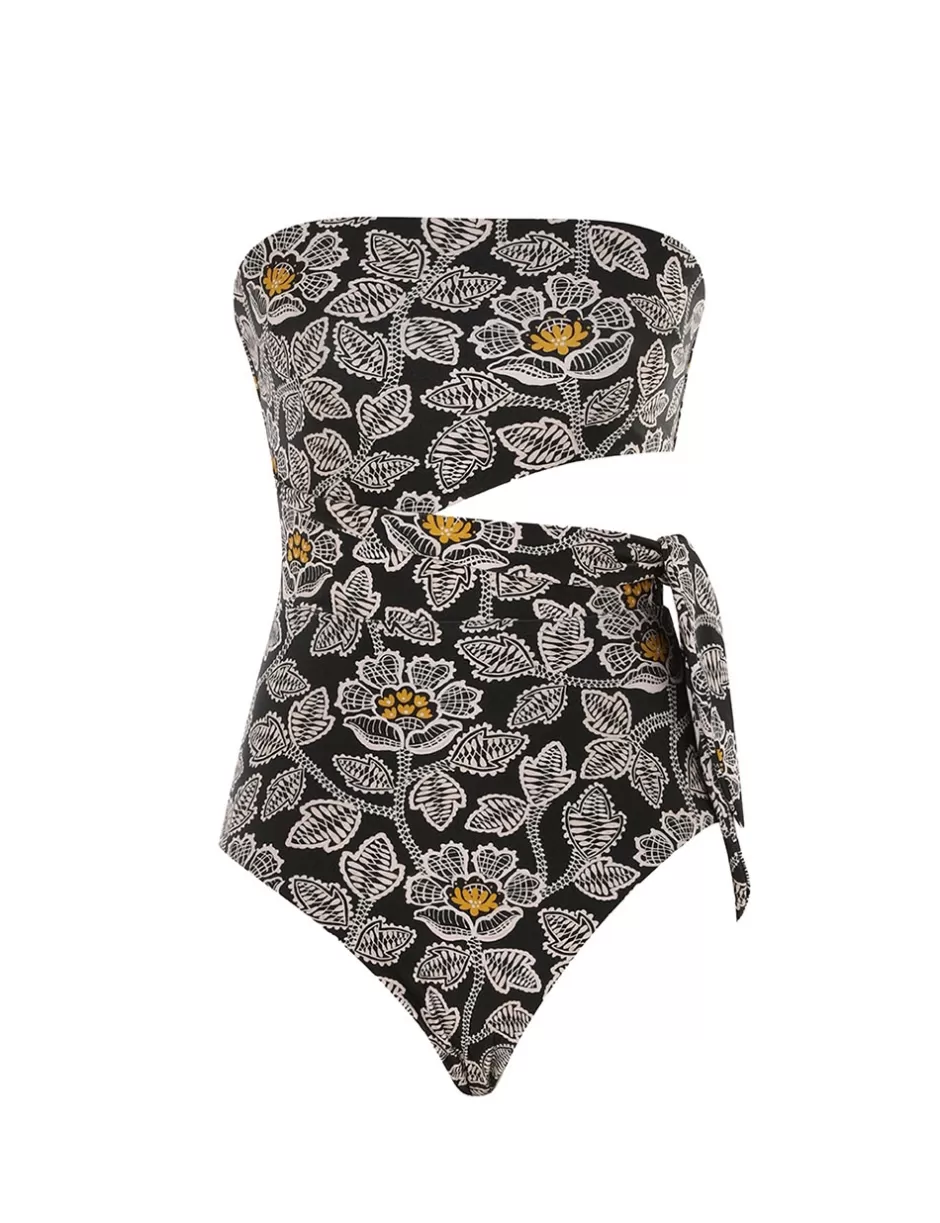 ZIMMERMANN One Pieces<Ottie Scarf Tie 1PC Black Floral