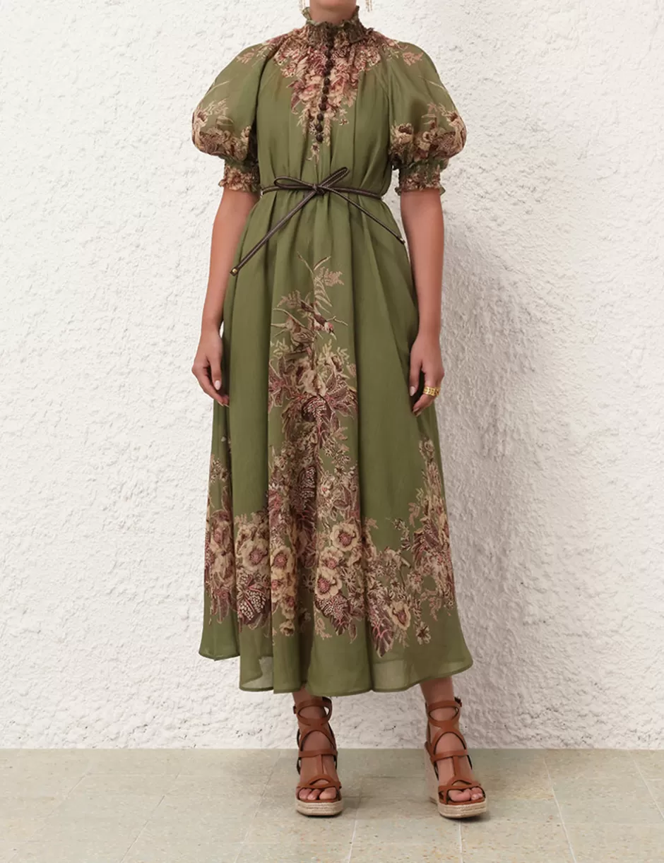 ZIMMERMANN Clothing | Dresses & Coverups<Ottie Swing Maxi Dress Khaki Floral