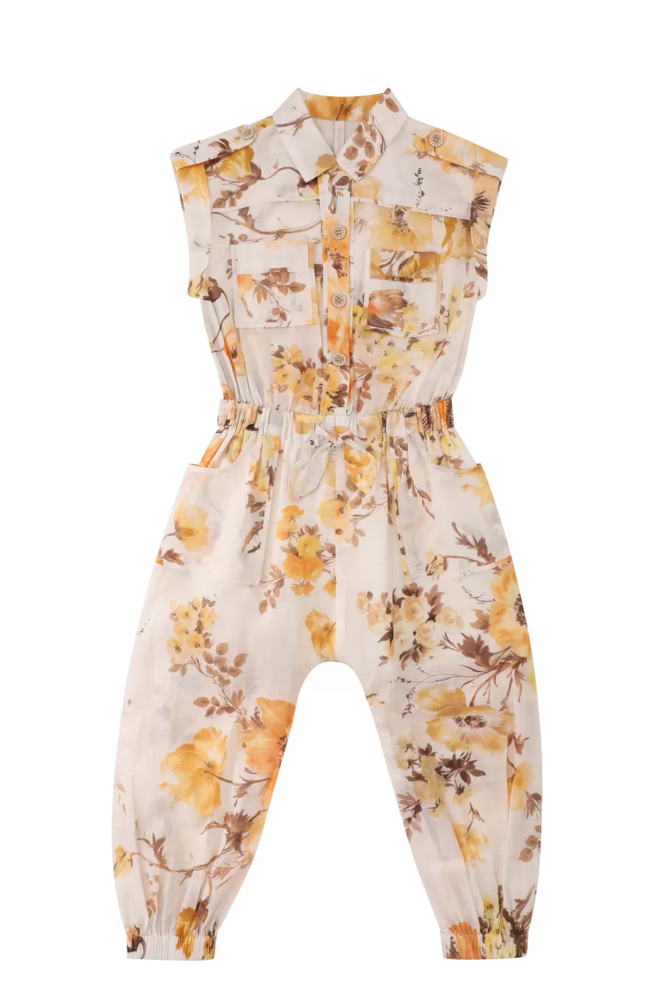 ZIMMERMANN Kids | Clothing<Ottie Utility Jumpsuit Orange Floral