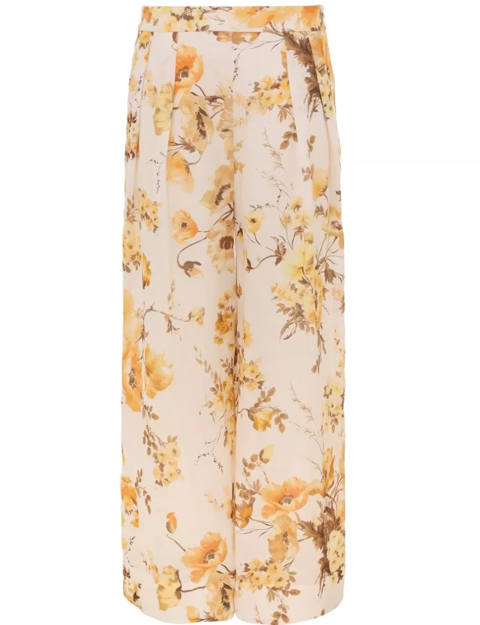 ZIMMERMANN Clothing | Shorts & Pants<Ottie Wide Leg Pant Orange Floral