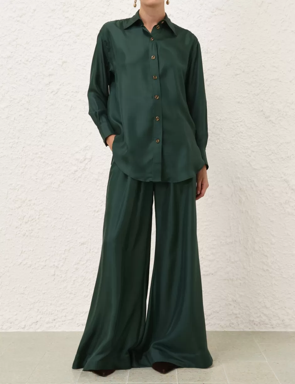 ZIMMERMANN Clothing | Shorts & Pants<Pavilion Double Tuck Pant Pine