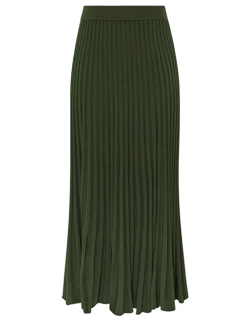 ZIMMERMANN Clothing | Skirts<Pleated Midi Skirt Forest