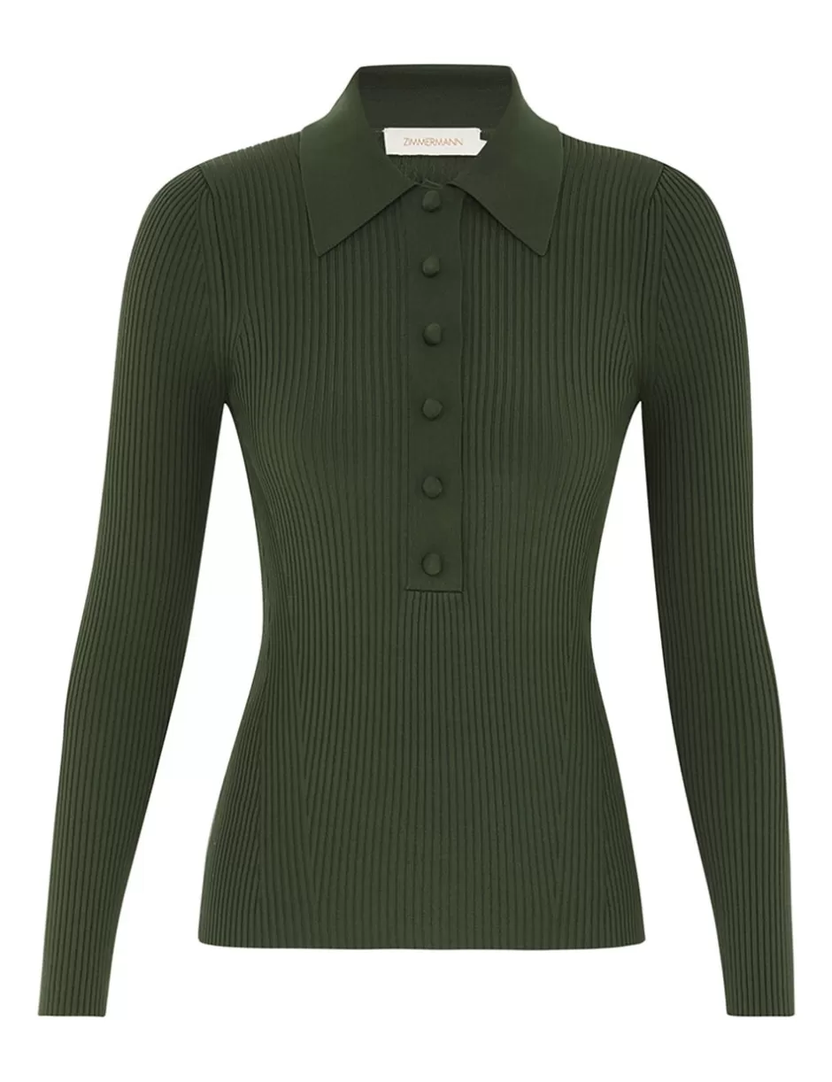 ZIMMERMANN Clothing<Polo Top Forest