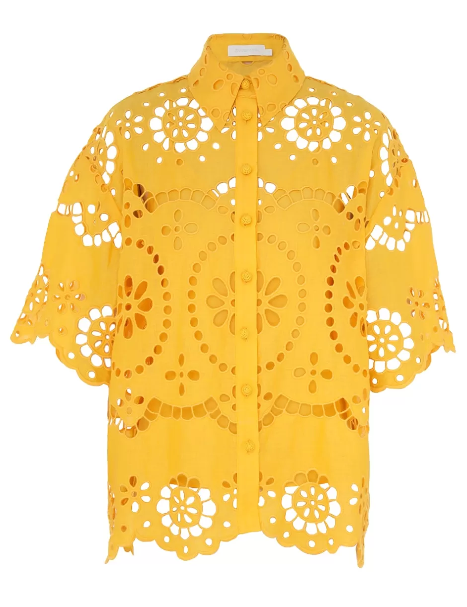 ZIMMERMANN Clothing | Tops<Pop Embroidered Shirt Mango