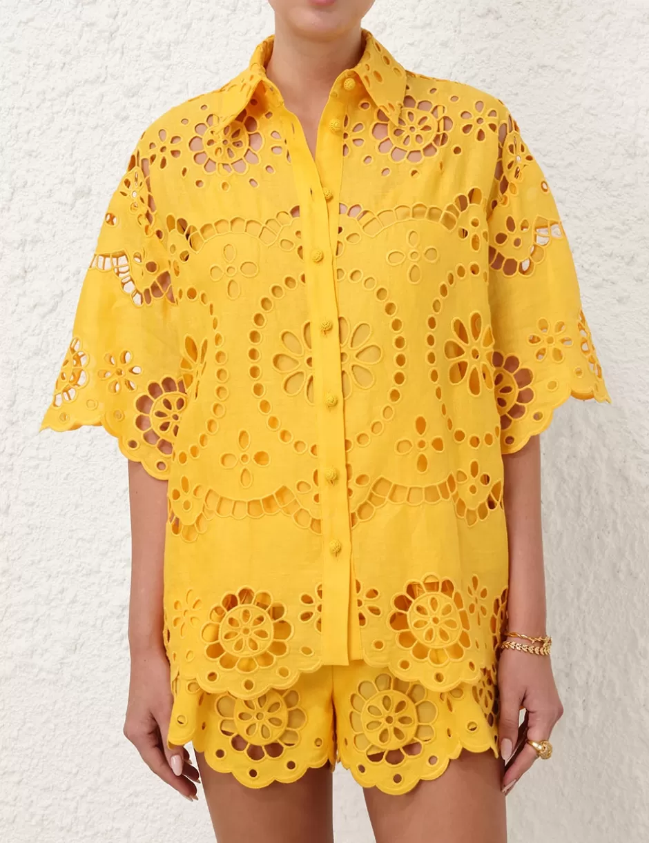 ZIMMERMANN Clothing | Tops<Pop Embroidered Shirt Mango