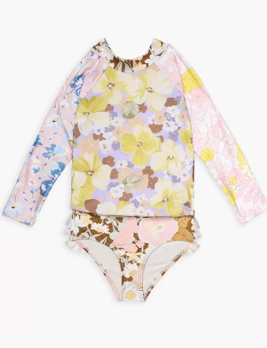 ZIMMERMANN Kids | Swimwear<Pop Frill Pant Gold Peach Floral