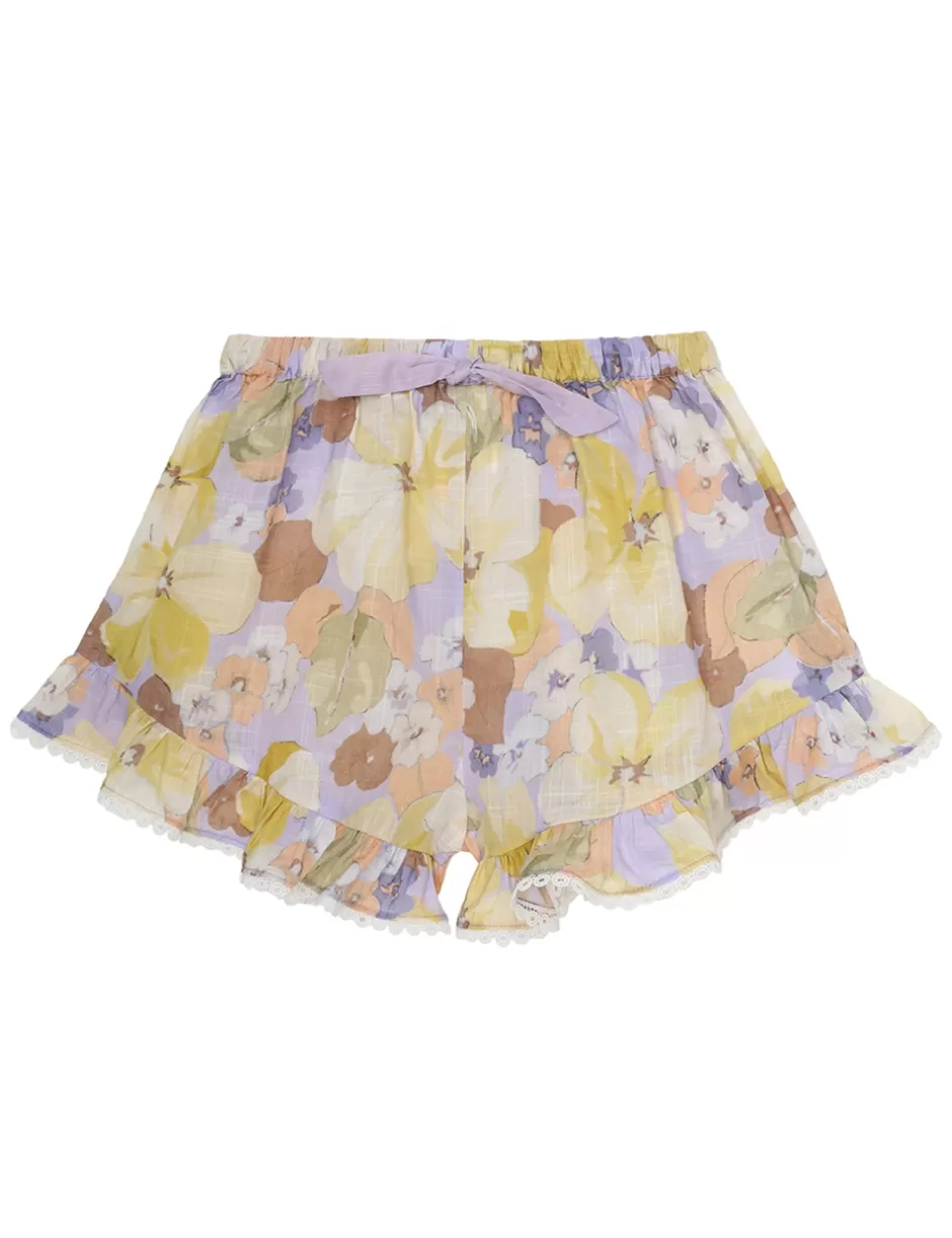 ZIMMERMANN Kids | Clothing<Pop Frill Short Purple Multi Floral