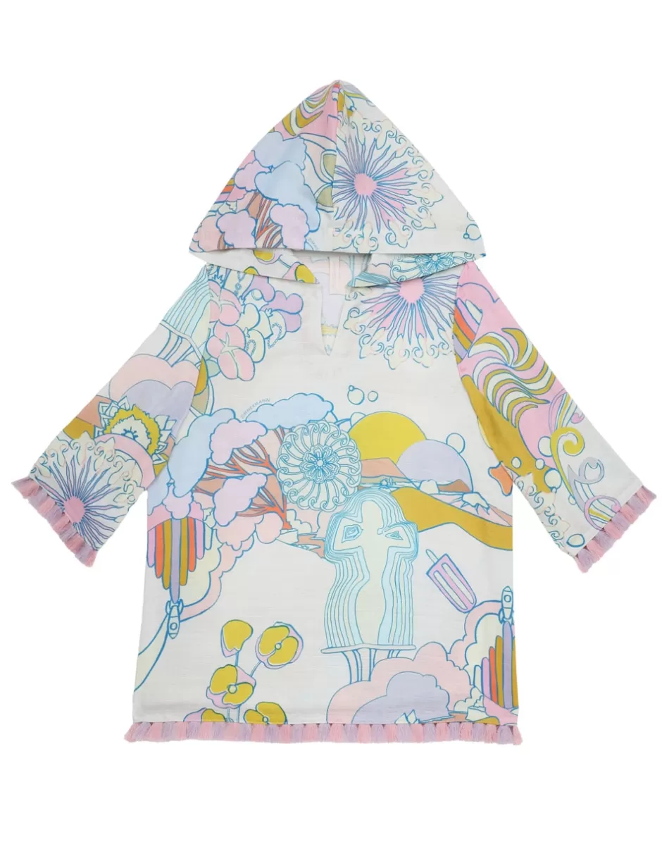 ZIMMERMANN Kids | Clothing<Pop Hooded Coverup Watercolour Multi