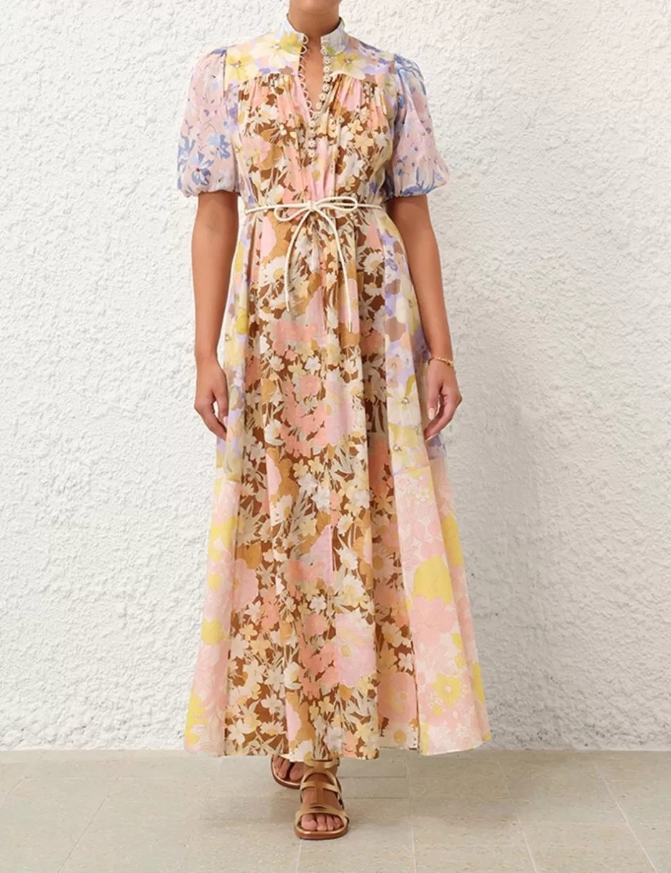 ZIMMERMANN Clothing | Dresses & Coverups<Pop Puff Sleeve Maxi Dress Spliced