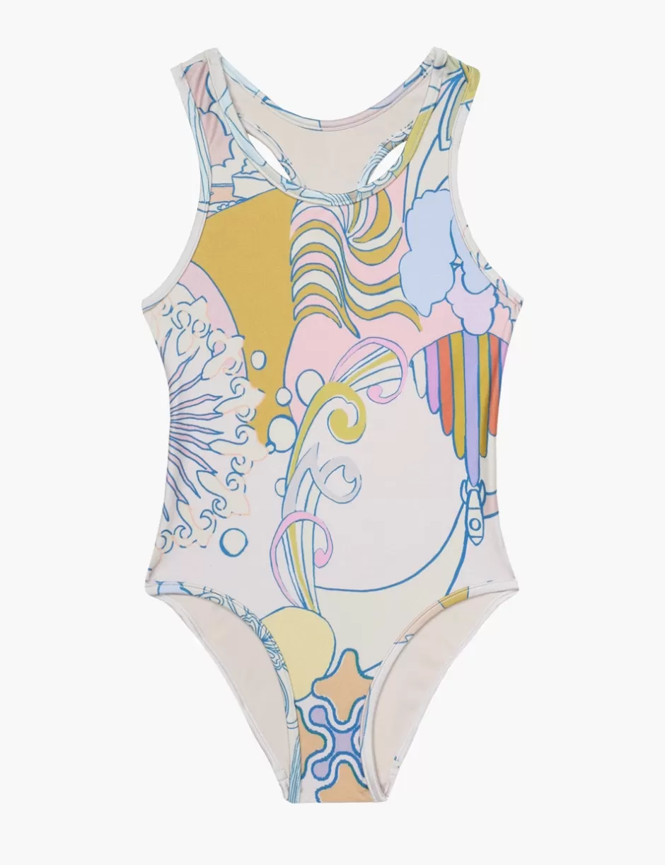 ZIMMERMANN Kids | Swimwear<Pop Racer 1PC Watercolour Multi