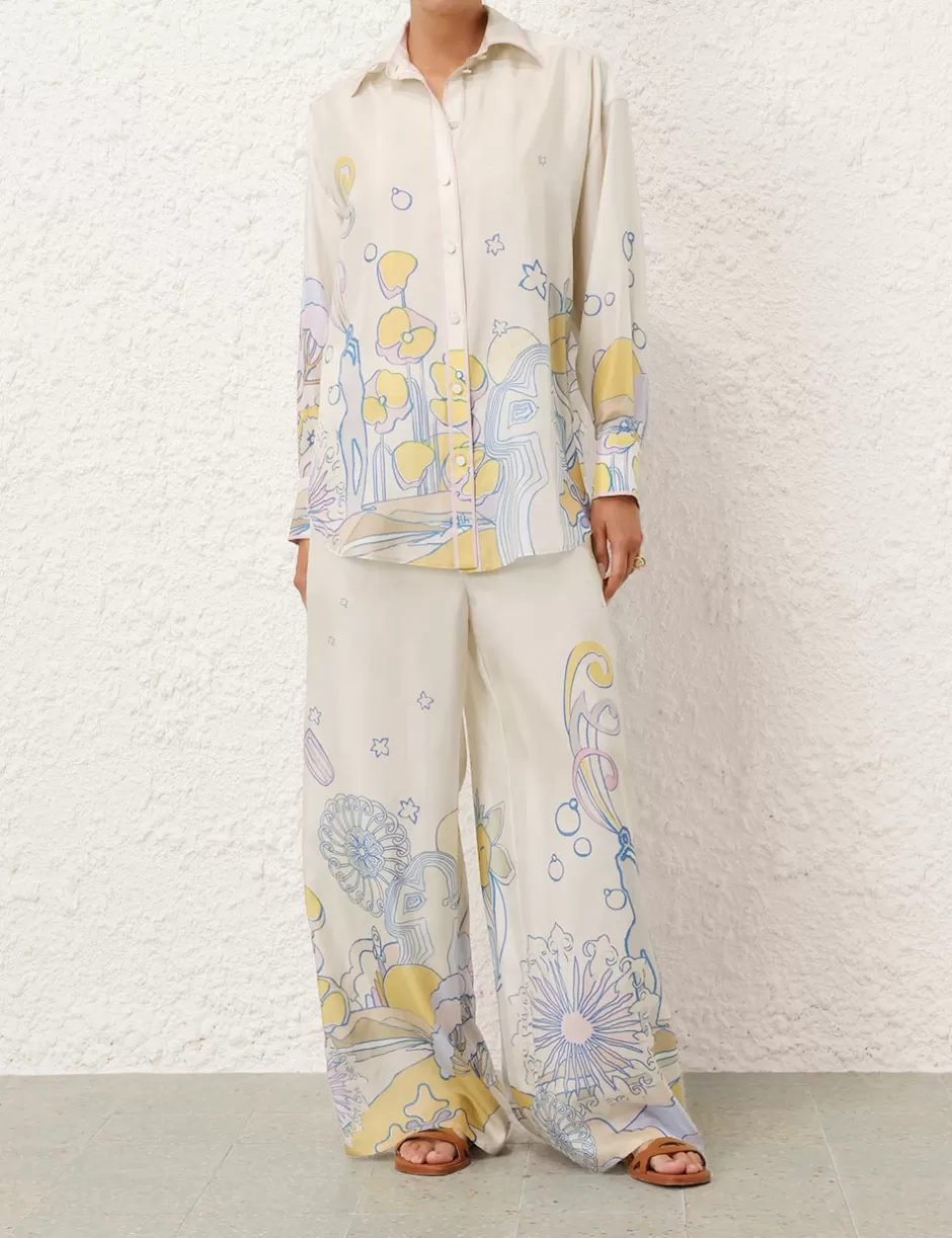 ZIMMERMANN Clothing | Shorts & Pants<Pop Relaxed Pant Watercolour Multi