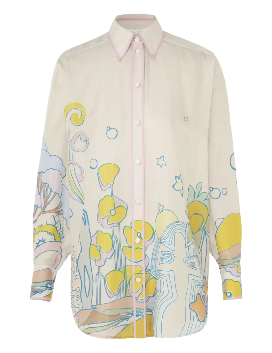 ZIMMERMANN Clothing | Tops<Pop Relaxed Shirt Watercolour Multi