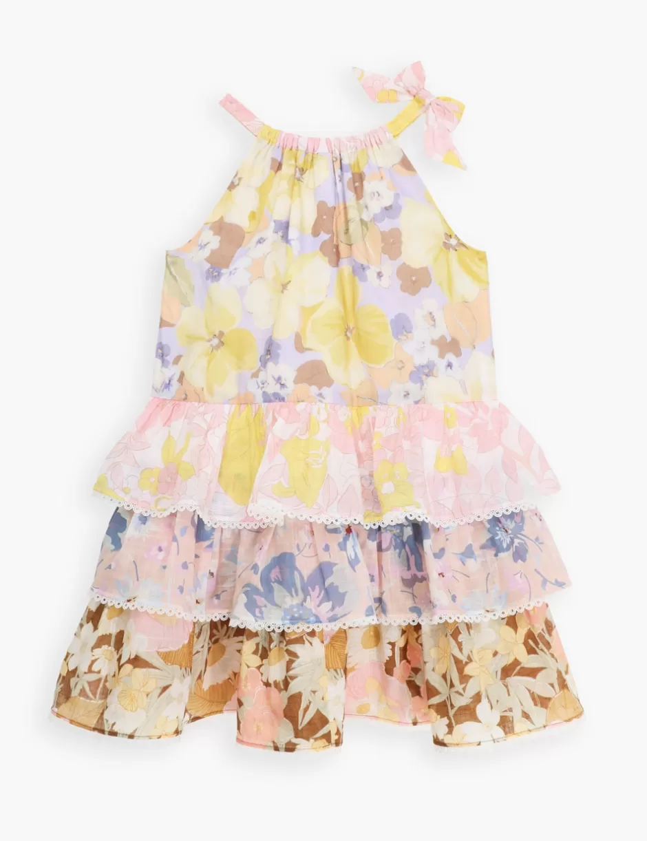 ZIMMERMANN Kids | Clothing<Pop Tiered Halter Dress Spliced