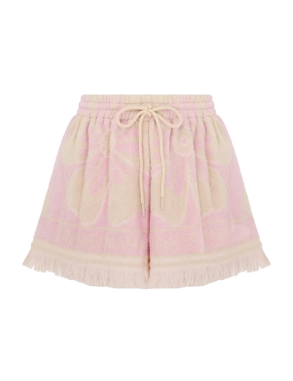 ZIMMERMANN Clothing | Shorts & Pants<Pop Towelling Shorts Pink Cream