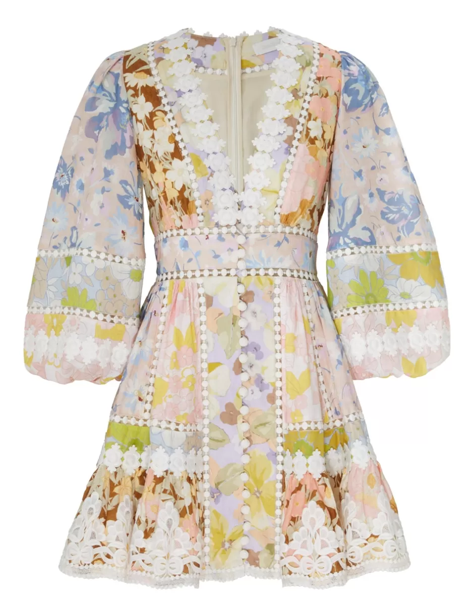 ZIMMERMANN Clothing | Dresses & Coverups<Pop Trimmed Mini Dress Spliced