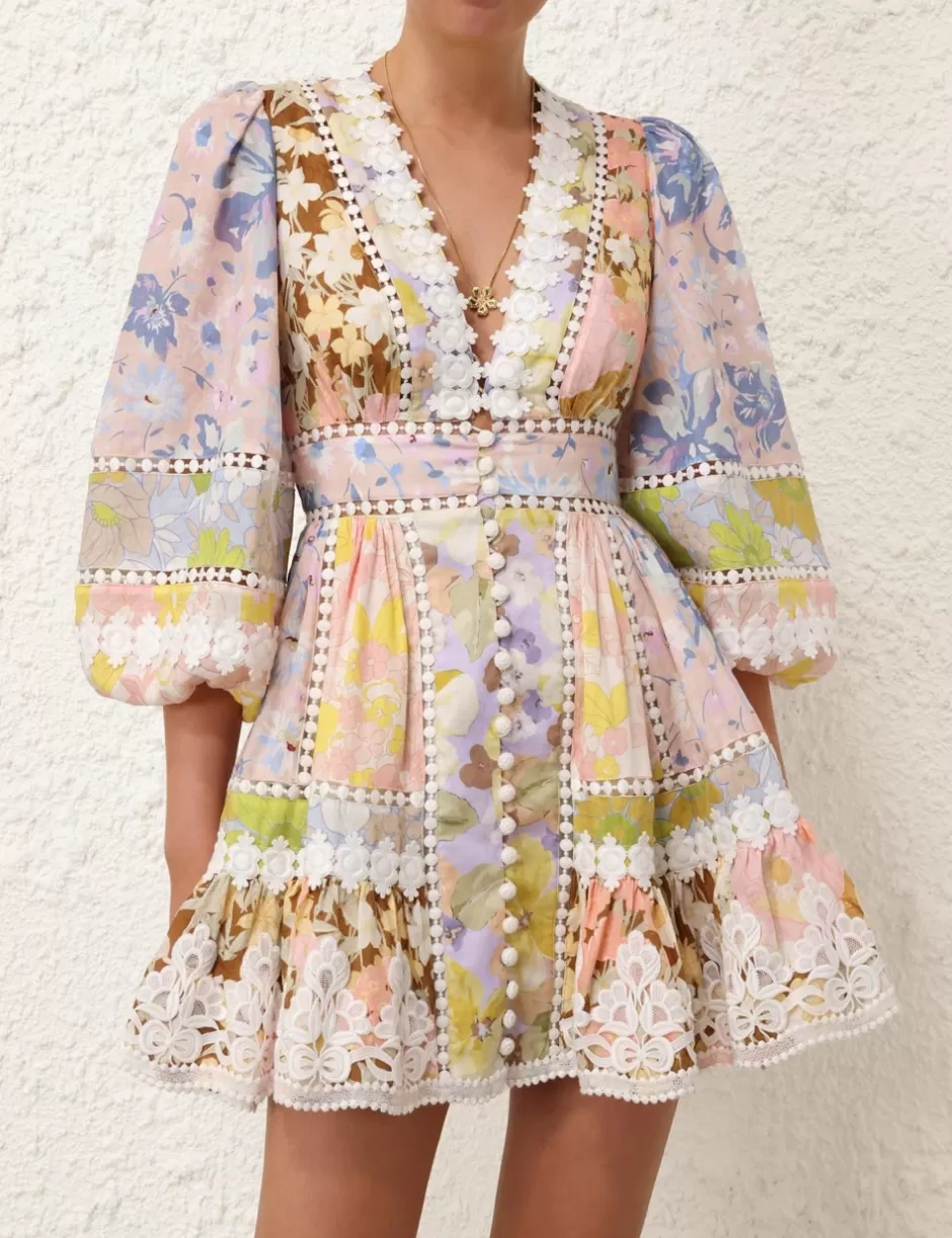 ZIMMERMANN Clothing | Dresses & Coverups<Pop Trimmed Mini Dress Spliced