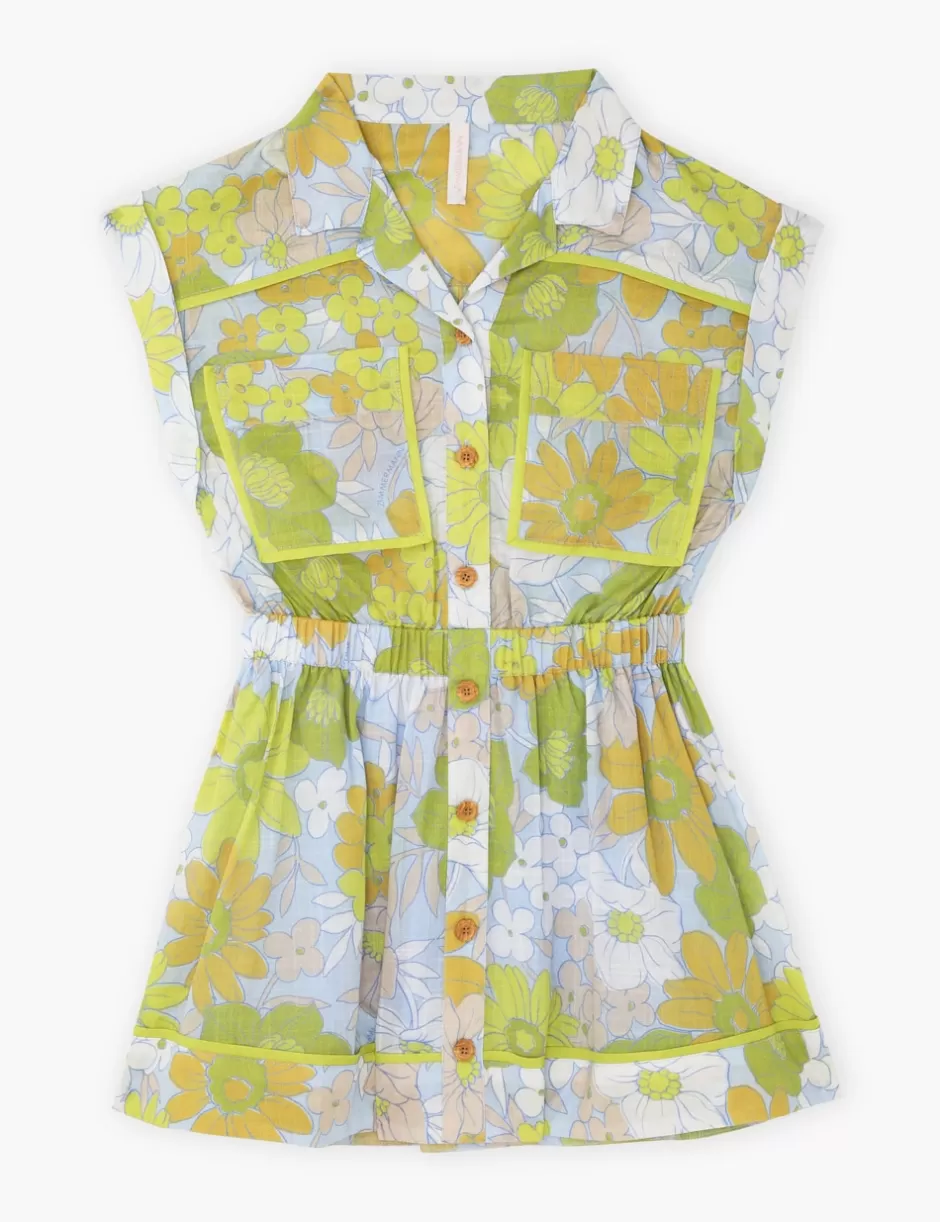 ZIMMERMANN Kids | Clothing<Pop Utility Dress Green Multi Floral