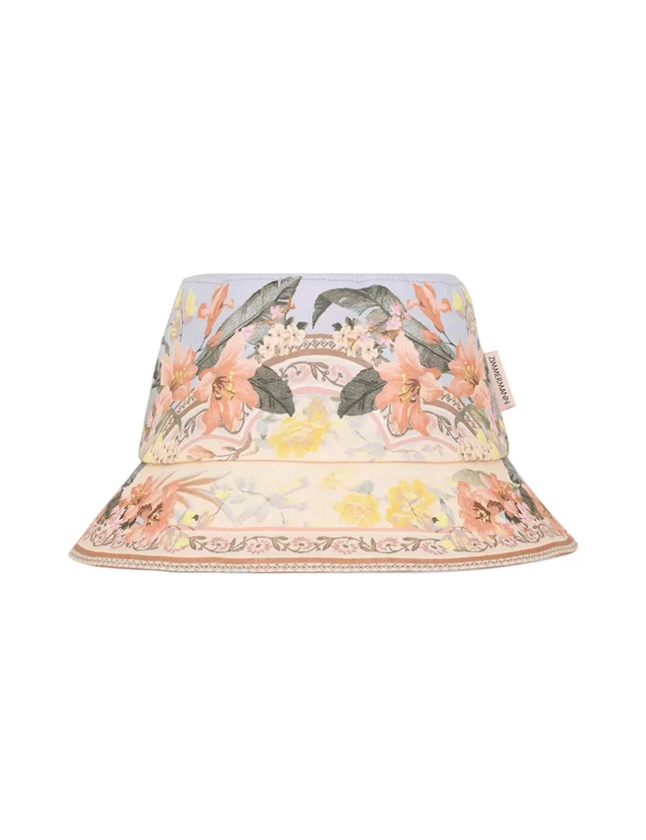 ZIMMERMANN Accessories | Hats<Printed Canvas Bucket Hat Blue Floral