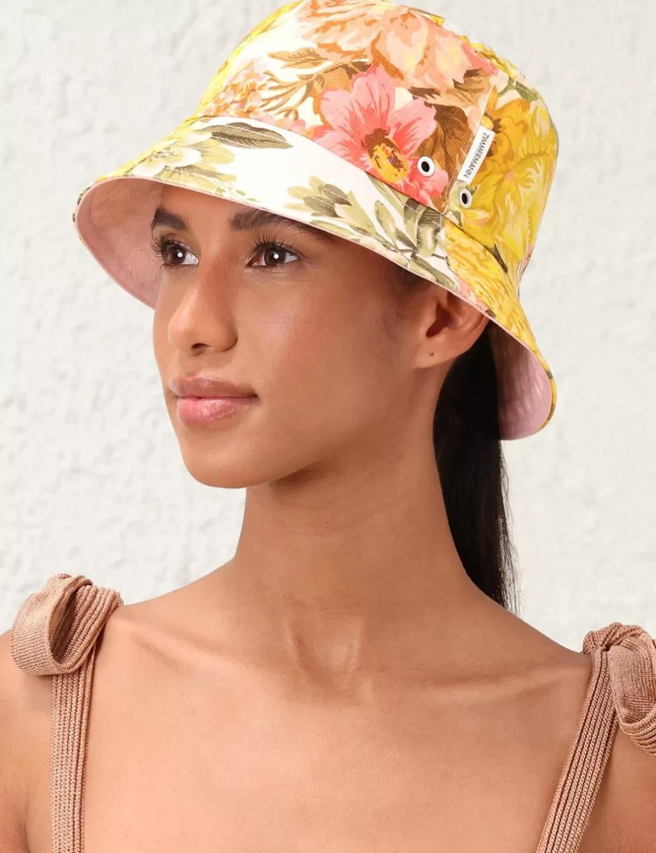 ZIMMERMANN Accessories | Hats<Printed Canvas Bucket Hat Patch Floral