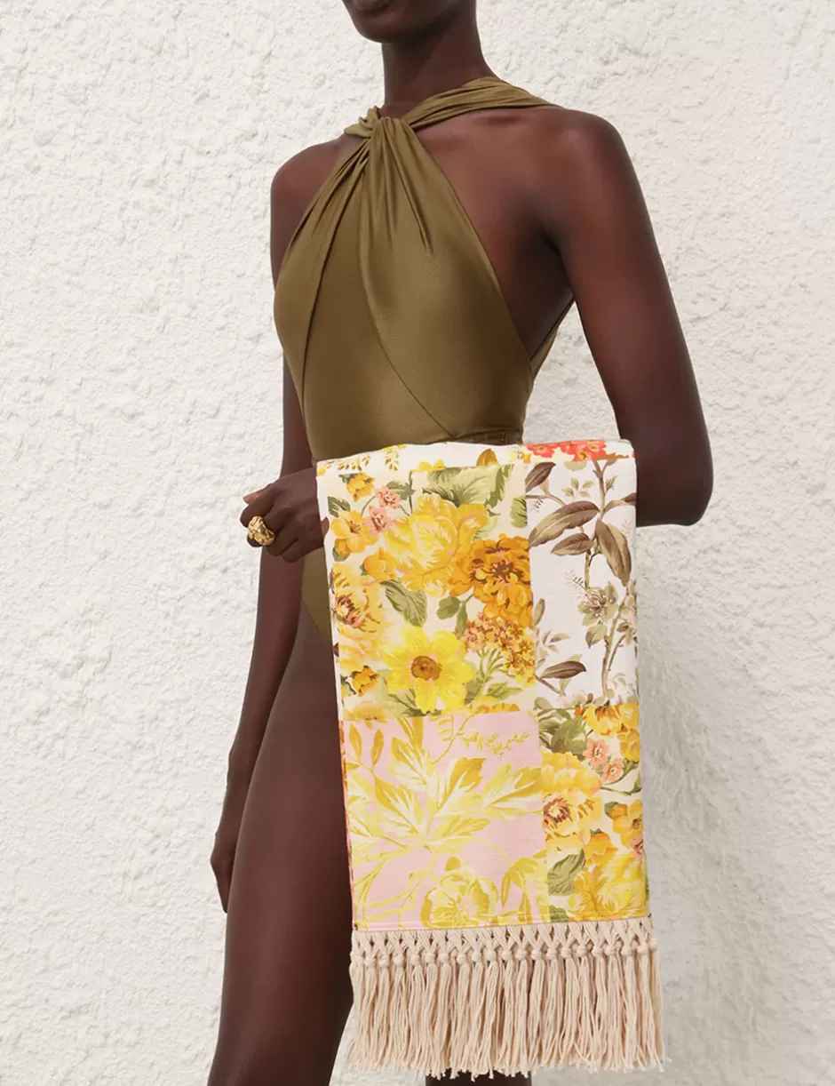 ZIMMERMANN Accessories | Towels & Pareos<Printed Cotton Towel Patch Floral