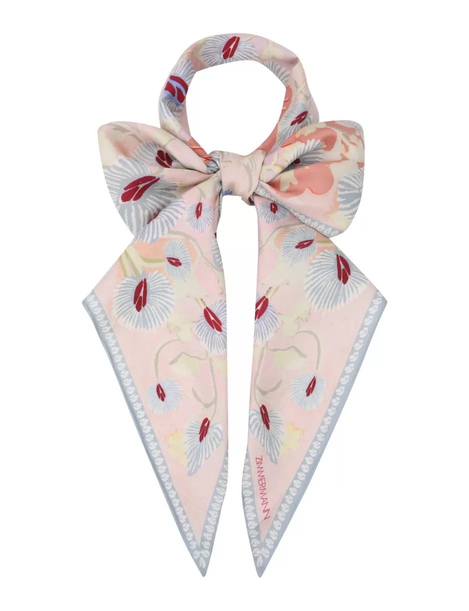 ZIMMERMANN Accessories | Scarves<Printed Silk Neck Scarf Pastel Pod