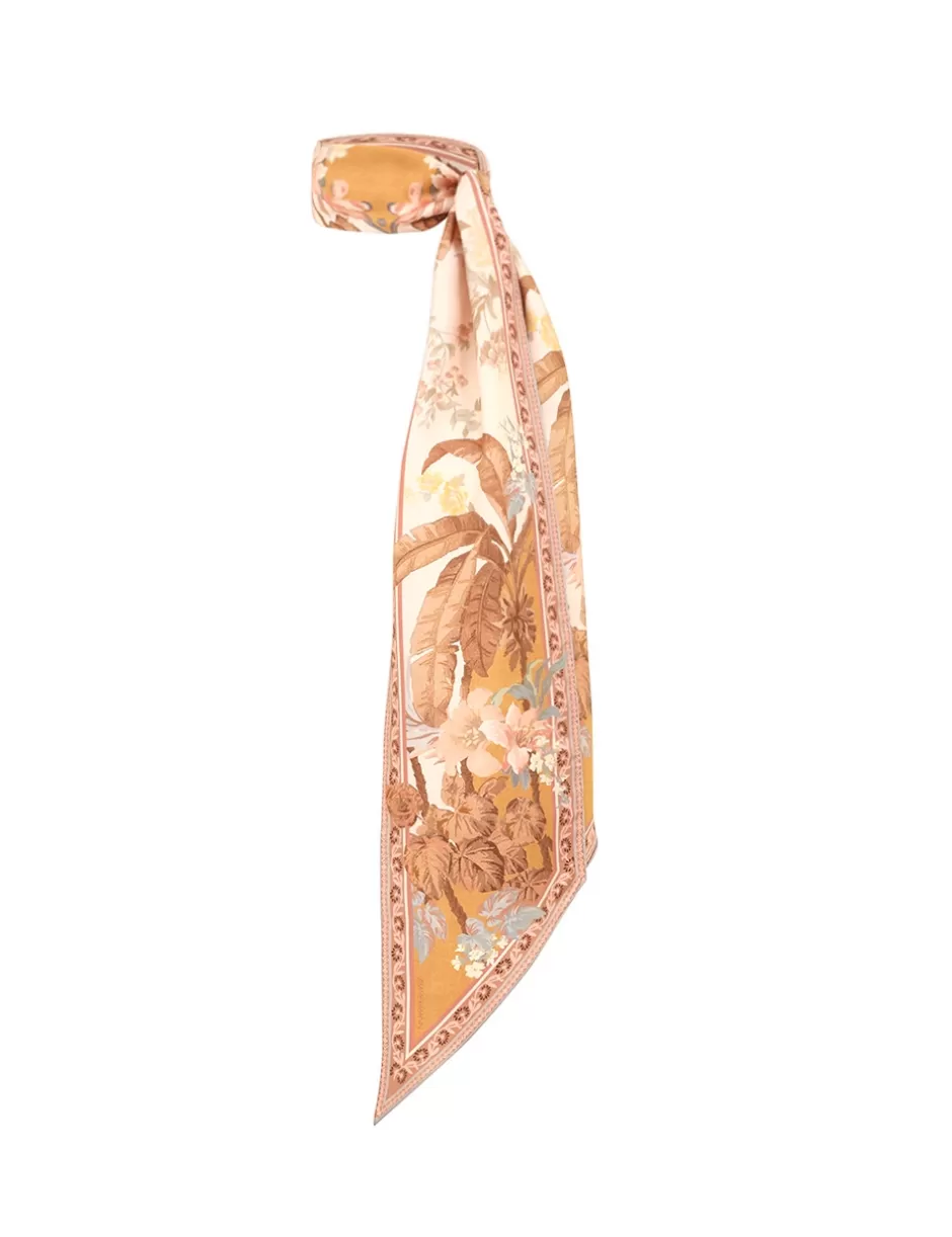 ZIMMERMANN Accessories | Accessories<Printed Silk Neckscarf Mustard Floral