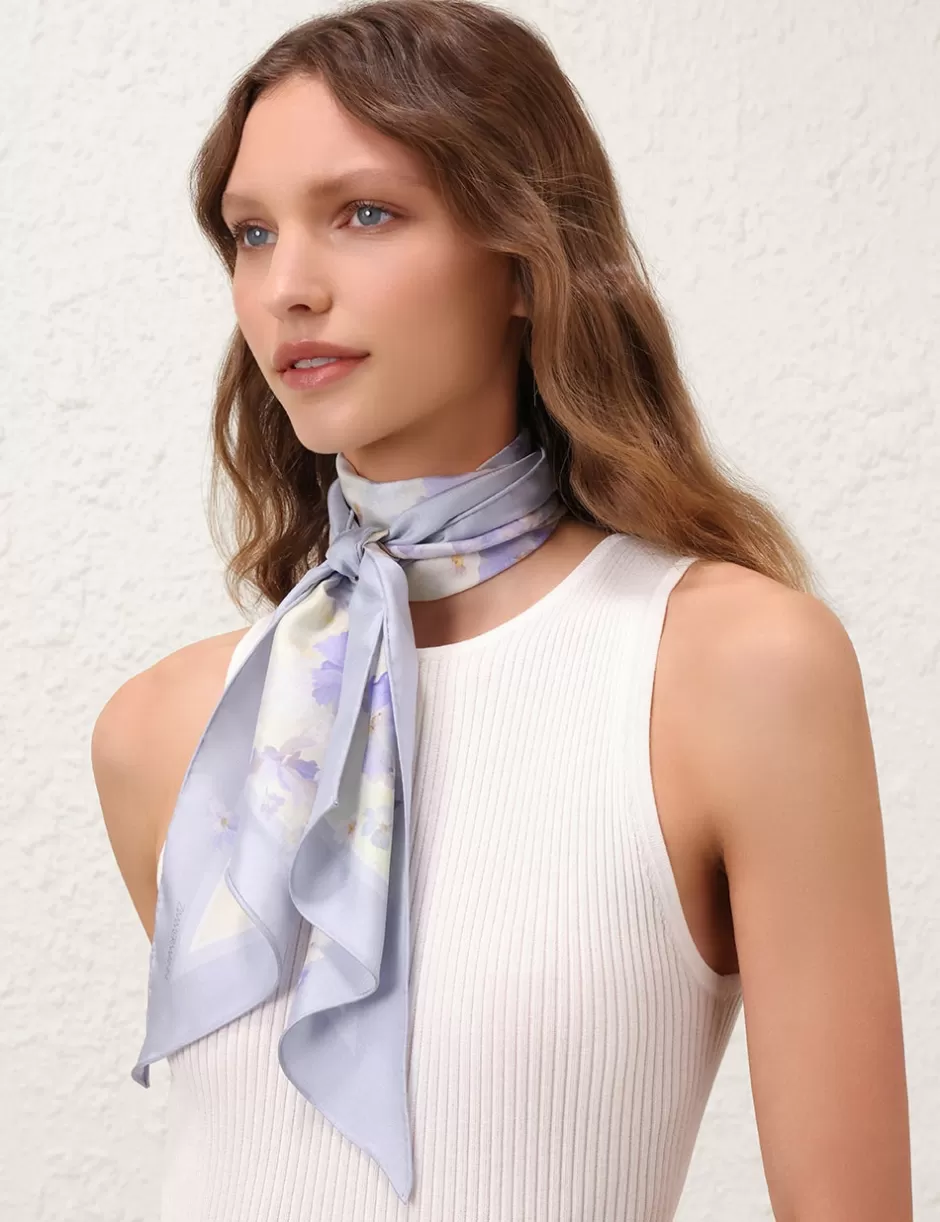 ZIMMERMANN Accessories | Scarves<Printed Silk Neckscarf Leila Floral